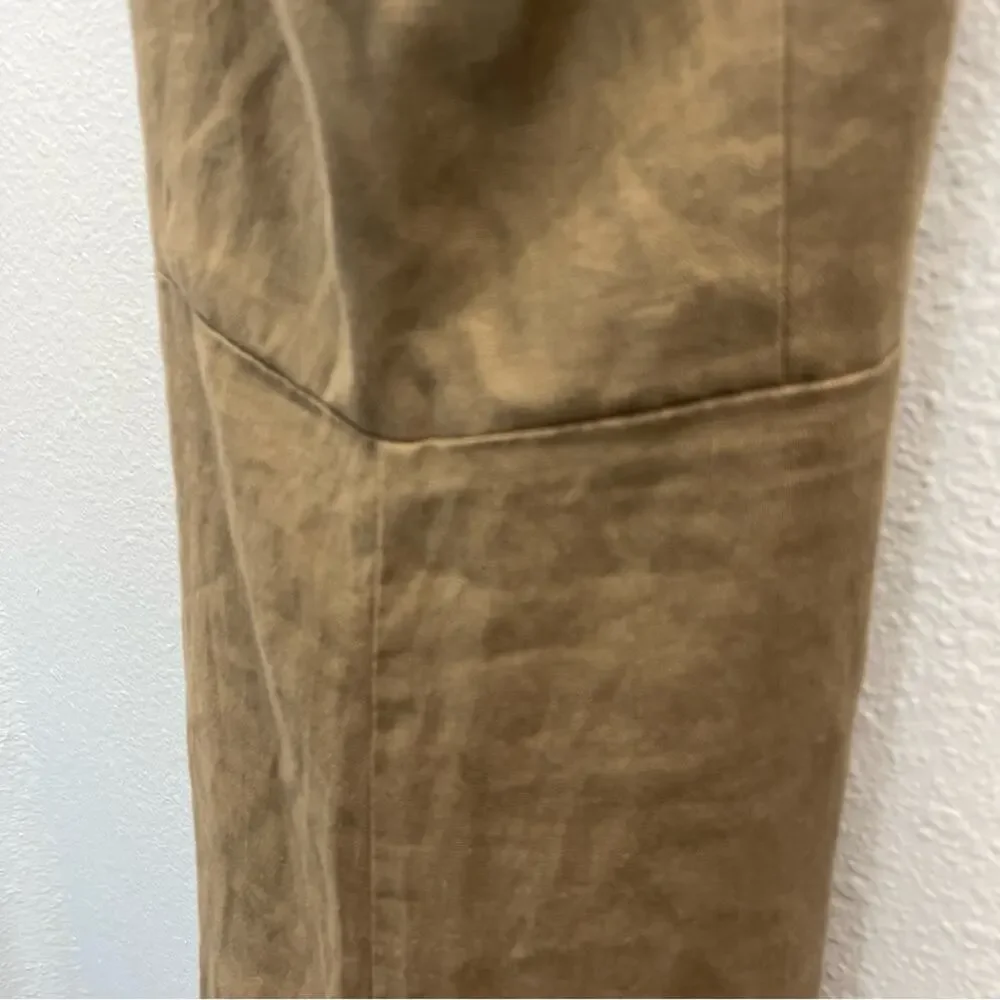 Reformation Autumn Linen Jumpsuit Taupe Biball Open Back
